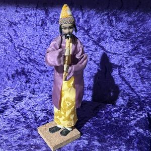 Vintage 1950’ Sabra Hebrew Folk Art Man playing the Flute